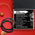 Couple Crown And Skull Bracelets - Beard - To My Bearded Man - I'll Be Your Backbone Whenever You Need Support - Gbu26014