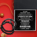 Couple Crown and Skull Bracelets - Hunting - To My Buckin' Son - I Hope You Believe In Yourself - Gbu16003