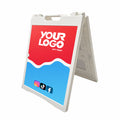 Custom Plastic A-Sign White Frame 55x76cm