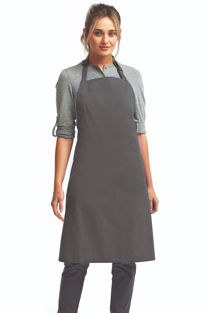 Artisan Collection by Reprime Dark Grey Sustainable Bib Apron (No Pockets)