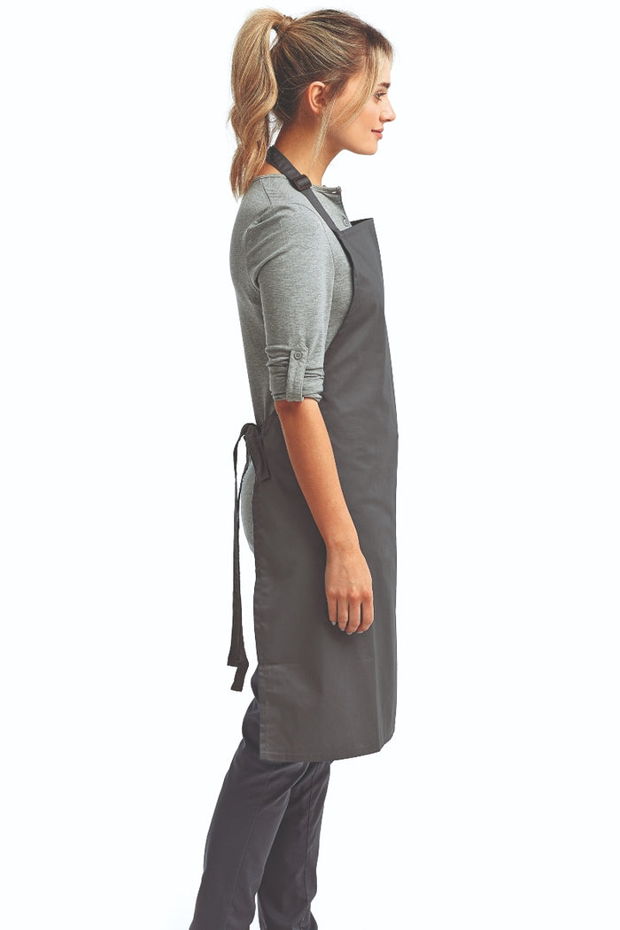 Artisan Collection by Reprime Dark Grey Sustainable Bib Apron (No Pockets)