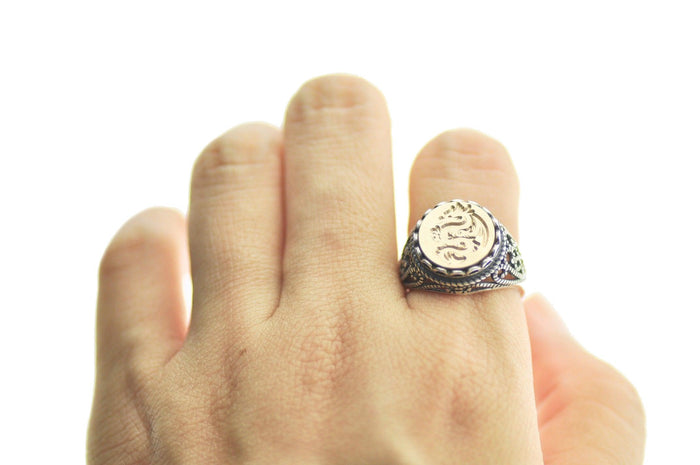 Decorative Filigree Signet Ring - Backtozero B20 - 12l, 12mm, 12mm ring, accessory, Deco, Decorative, Fleur de Lis, her, jewelry, lace, ring, signet ring, size 10, size 7, size 8, size 9, wax seal, wax seal ring, wax seal stamp
