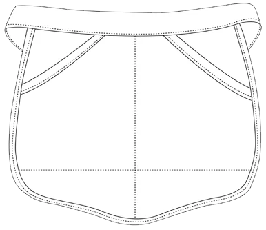 DayStar Deluxe Scalloped Waist Apron (2 Pockets)