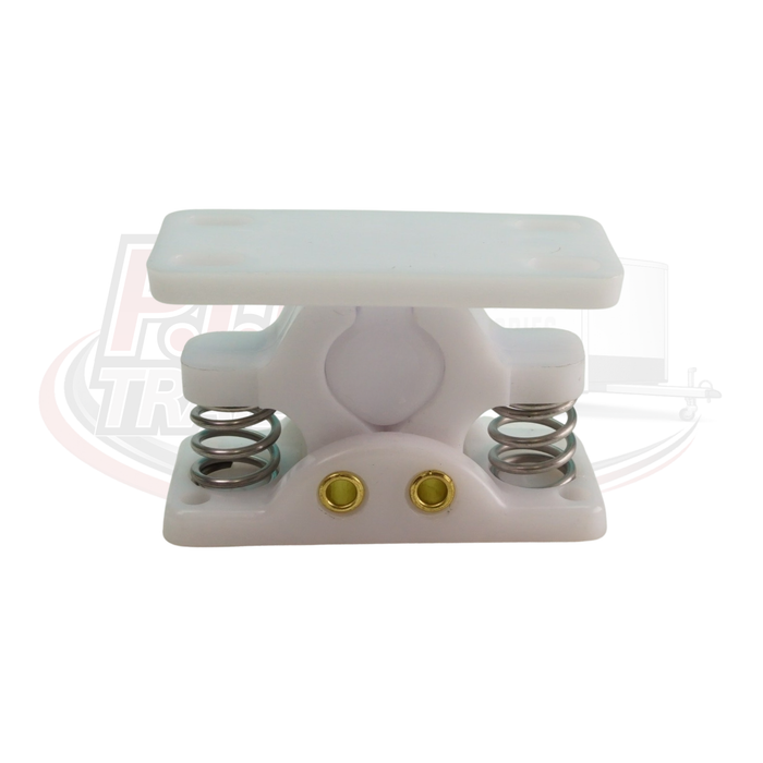 Door Retainer Plastic with Spring Claw - White