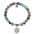 Earth Jasper Stone Bracelet with You're One of a Kind Sterling Silver Charm
