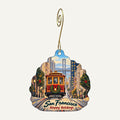 Exploratorium Store Christmas custom wood ornament OC96 hanging on hook
