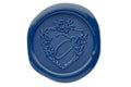 Floral Shield Initial Wax Seal Stamp - Backtozero B20 - 1 initial, 1initial, Blue, Botanical, floral, Flower, genericlonghandle, Initial, Monogram, Nature, One Initial, Personalized, shield, Wedding