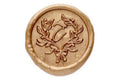 Floral Wreath Initial Wax Seal Stamp - Backtozero B20 - 1 initial, 1initial, Botanical, Copper, floral, Flower, genericlonghandle, Initial, Laurel Wreath, Monogram, Nature, One Initial, Personalized, Wedding, wreath