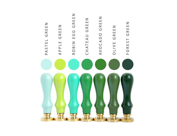 Floral Wreath Wax Seal Stamp - Backtozero B20 - Botanical, Copper, floral, Flower, genericlonghandle, Laurel Wreath, Nature, wreath