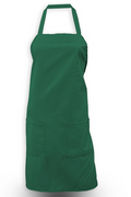 Pinnacle Forest Green Bib Apron (3 Pockets)
