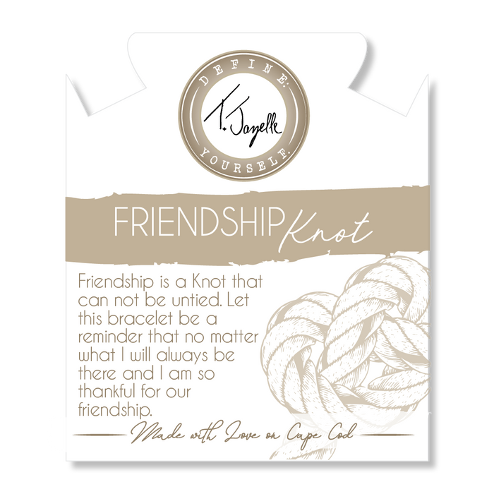 Friendship Knot Bracelet -18K Gold Filled Beads with Silver Knot