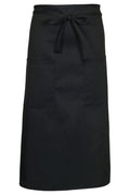 Fame Black Full Length Bistro Apron (2 Pockets)