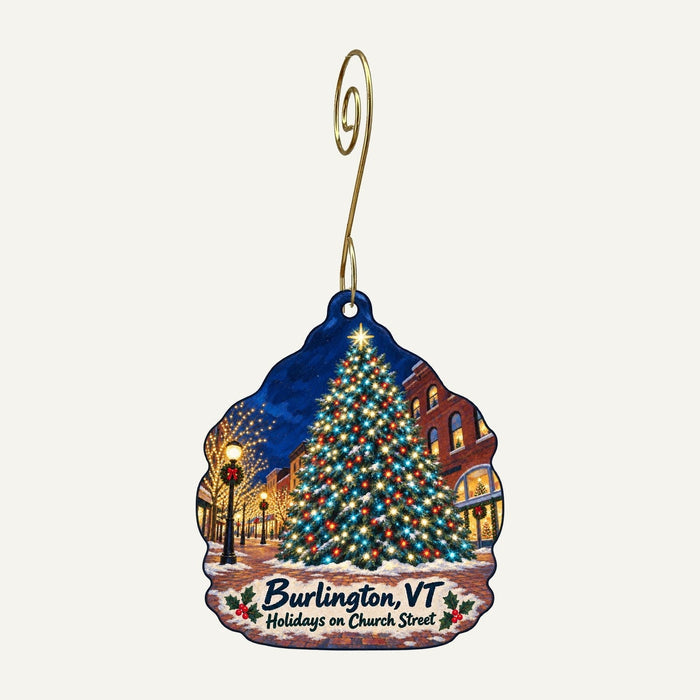 Gardener's Supply Company Christmas custom wood ornament OC72 hanging on hook