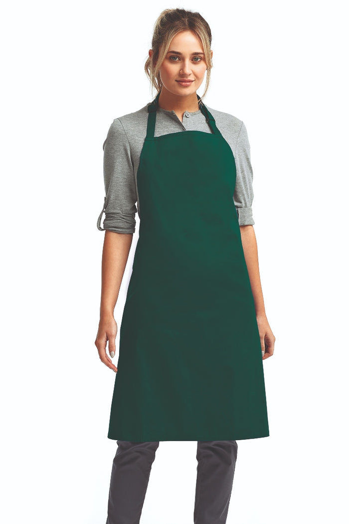 Artisan Collection by Reprime Green Sustainable Bib Apron (No Pockets)