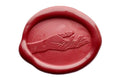 Hand Gesture Wax Seal Stamp Designed by Paper Pretty Ink - Backtozero B20 - collaboration, Deep Red, gesture, hand, hand gesture, handgesture, hands, oval, signaturehandle