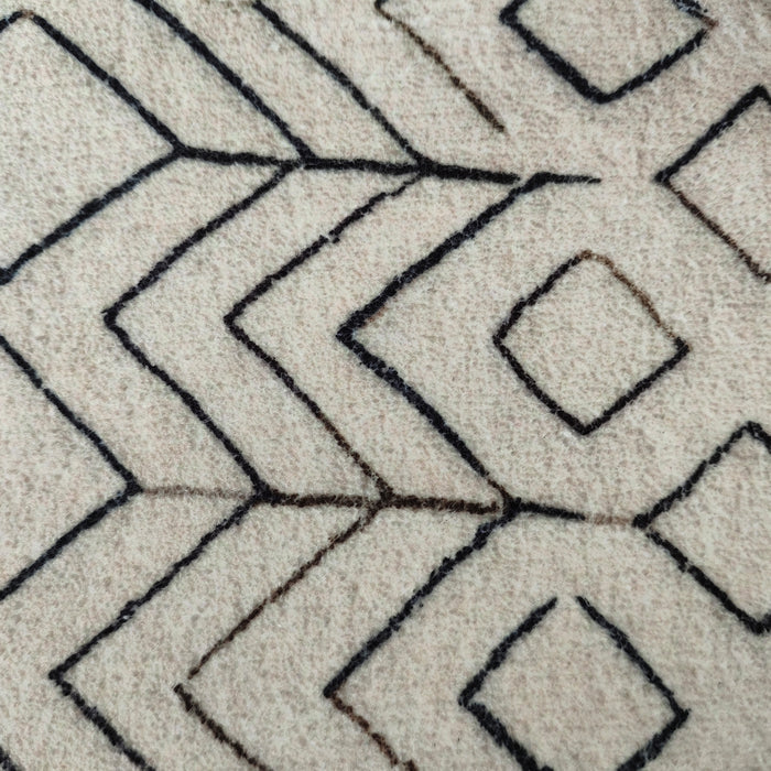 Close-up of the Hepirus Soft Contemporary Printed Rug 200x300cm, showcasing its intricate heat-printed pattern and soft polyester texture, ideal for adding warmth and style to modern living spaces.