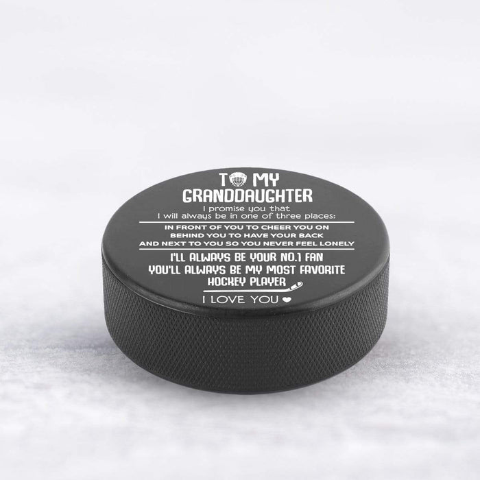 Hockey Puck - Hockey - To My Granddaughter - I'll Always Be Your No.1 Fan - Gai23002