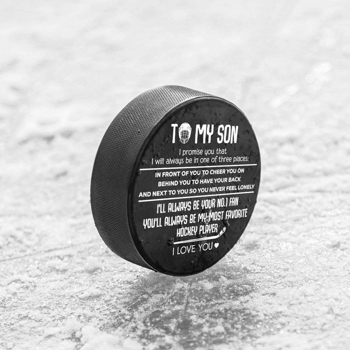 Hockey Puck - Hockey - To My Son - I Will Always Next To You - Gai16010