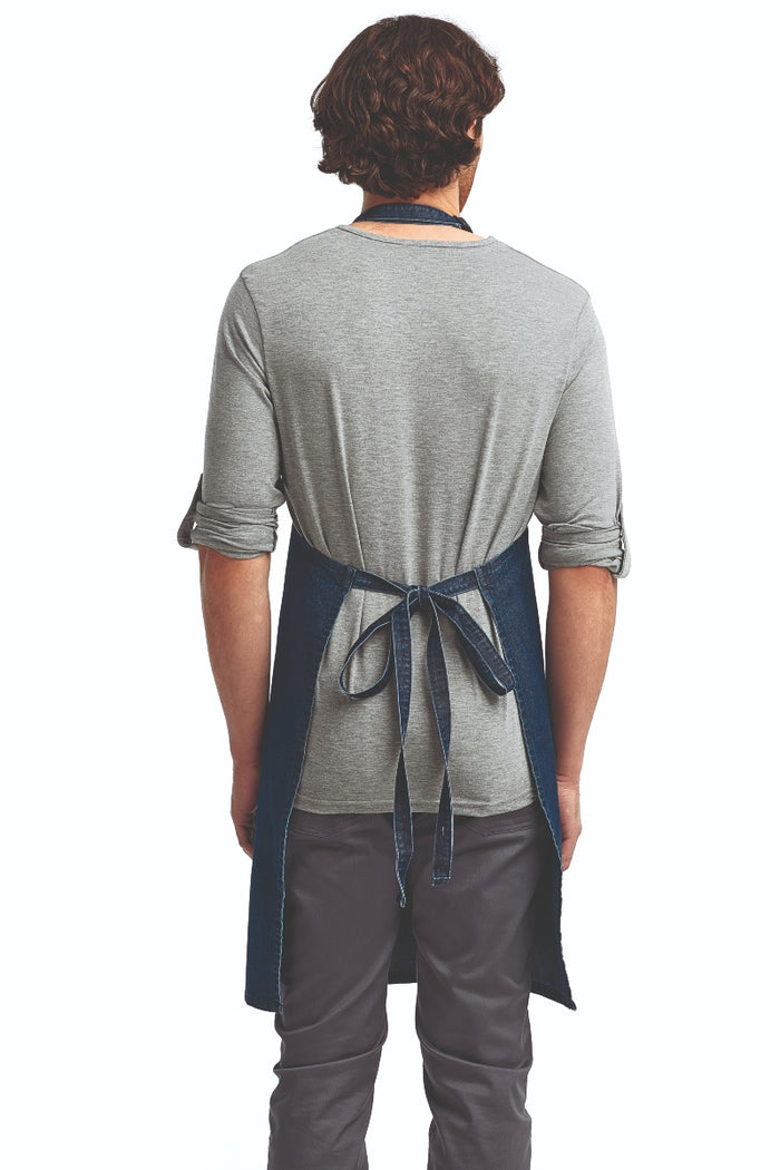 Artisan Collection by Reprime Indigo Denim Sustainable Bib Apron (No Pockets)