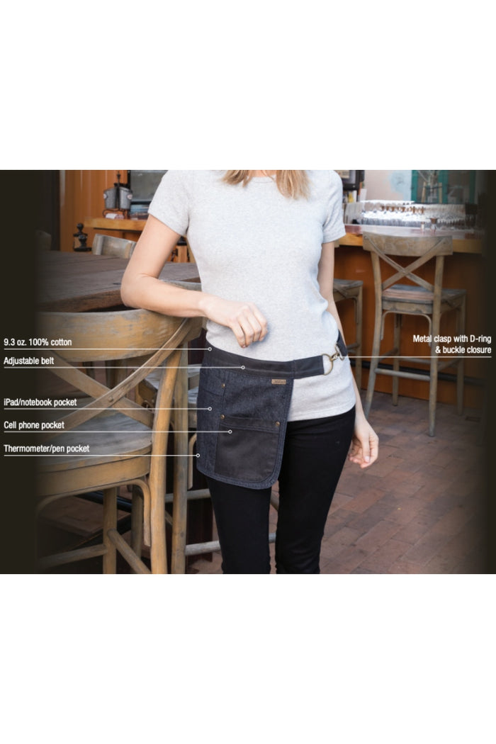 Chef Works Indy Hipster Steel Grey Waist Apron