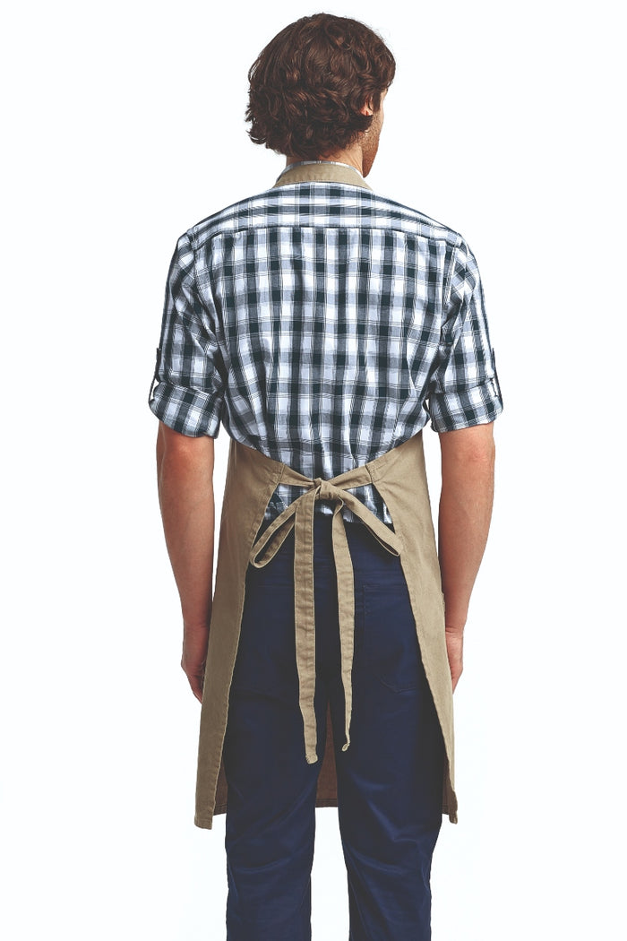 Artisan Collection by Reprime Khaki "Calibre" Bib Adjustable Apron (4 Pocket Pouch)