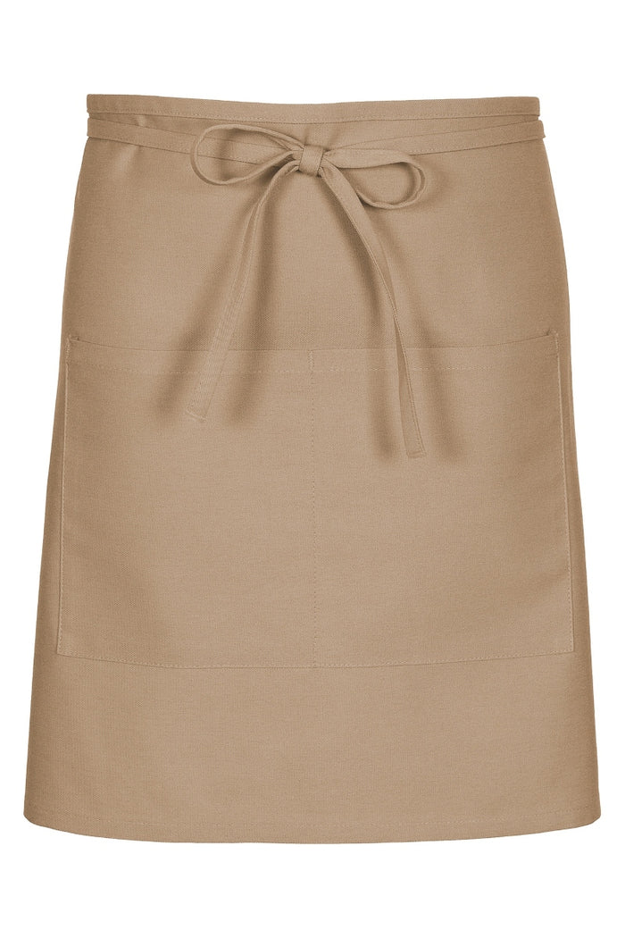 Fame Khaki Half Bistro Apron (2 Pockets)