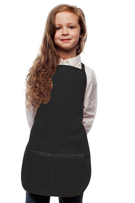 DayStar Black Kid's Bib Apron (2 Pockets)