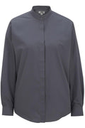 Edwards XXS Ladies' Dark Grey Banded Collar Broadcloth Shirt