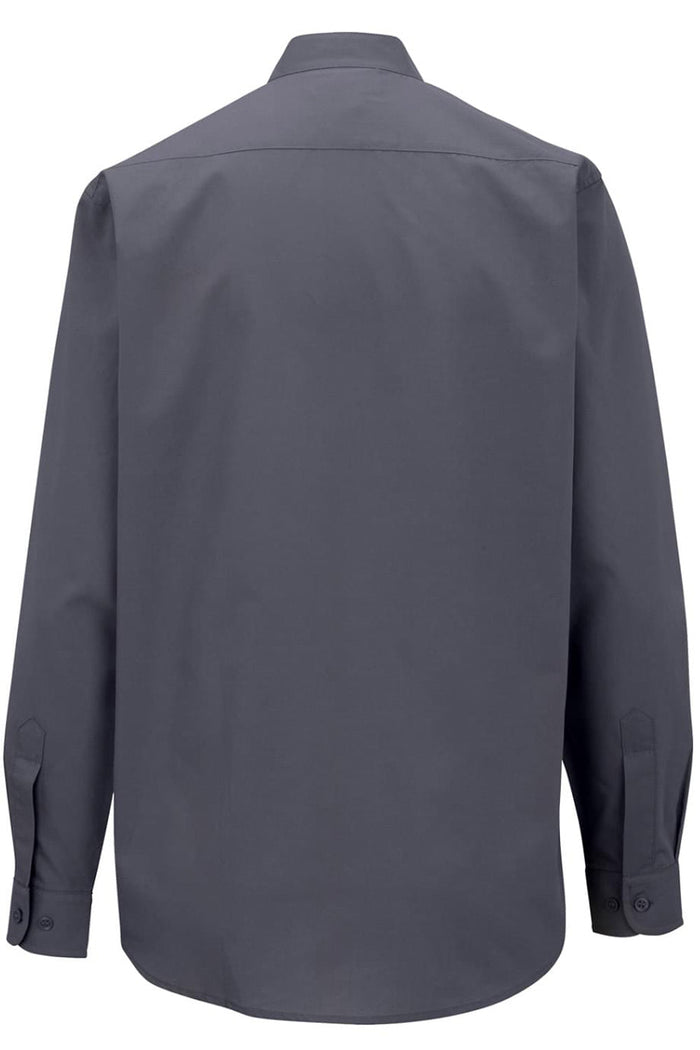 Edwards Ladies' Dark Grey Banded Collar Broadcloth Shirt