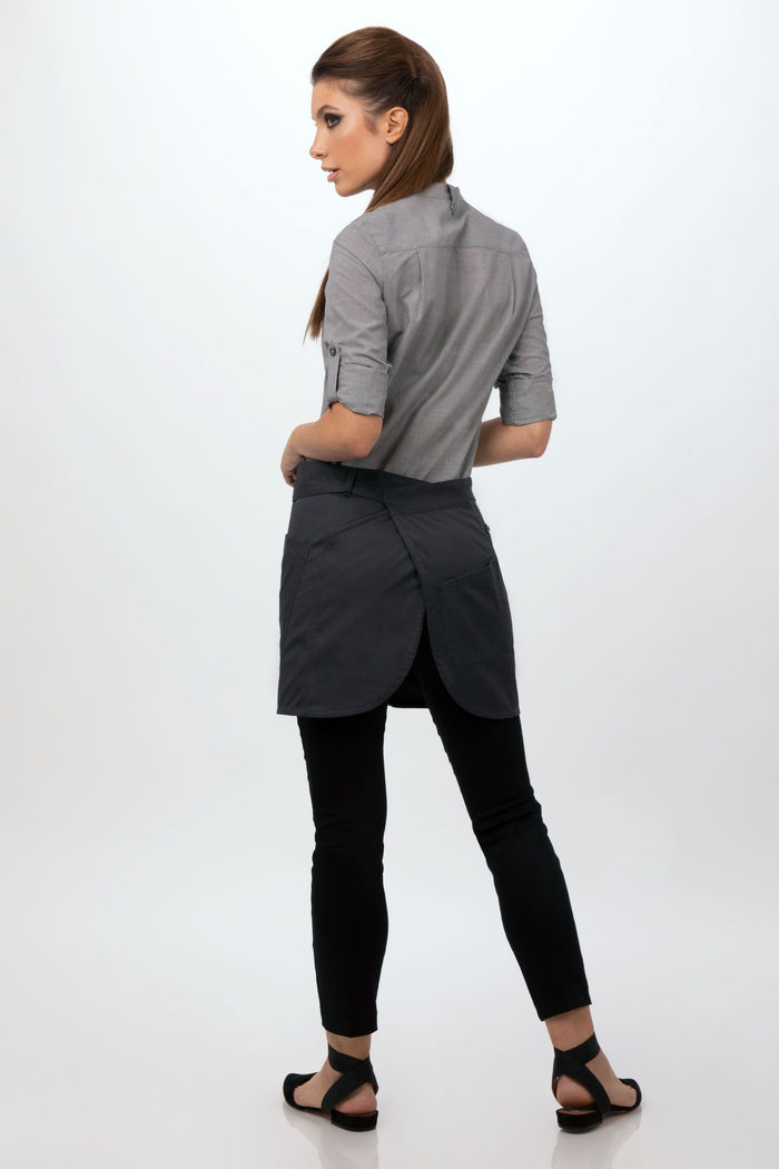 Chef Works Charcoal Largo Half Bistro Apron