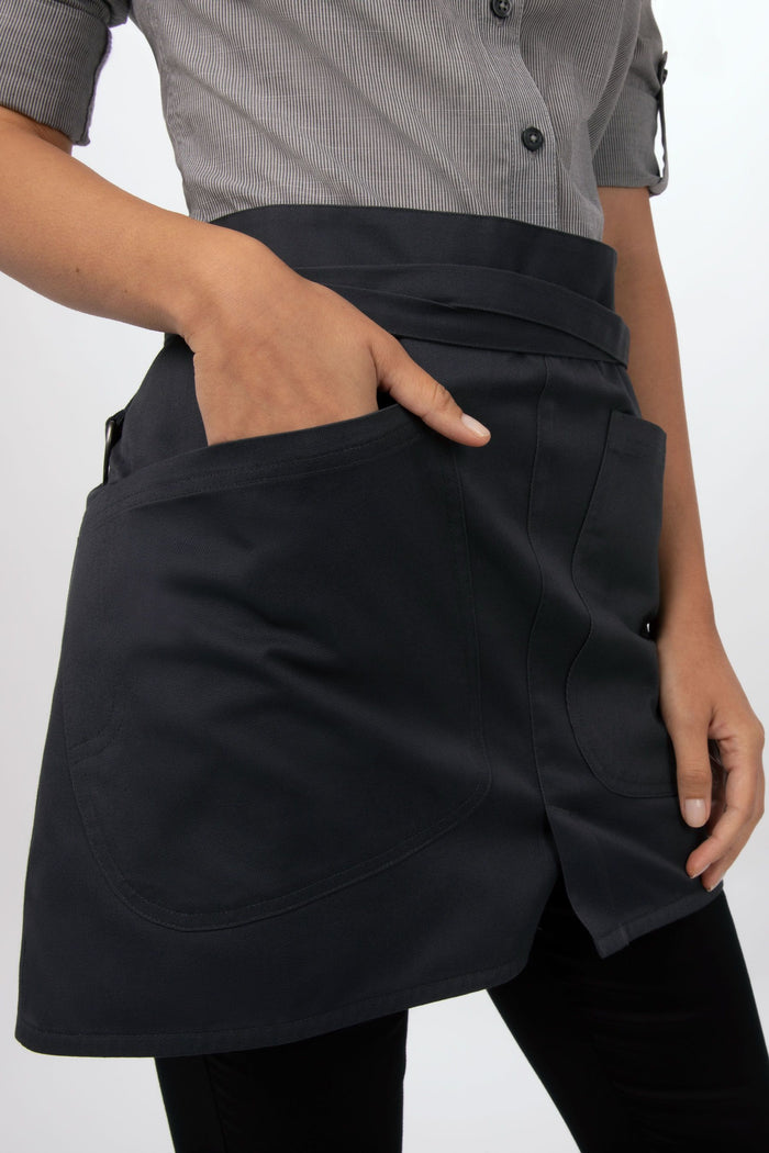 Chef Works Charcoal Largo Half Bistro Apron