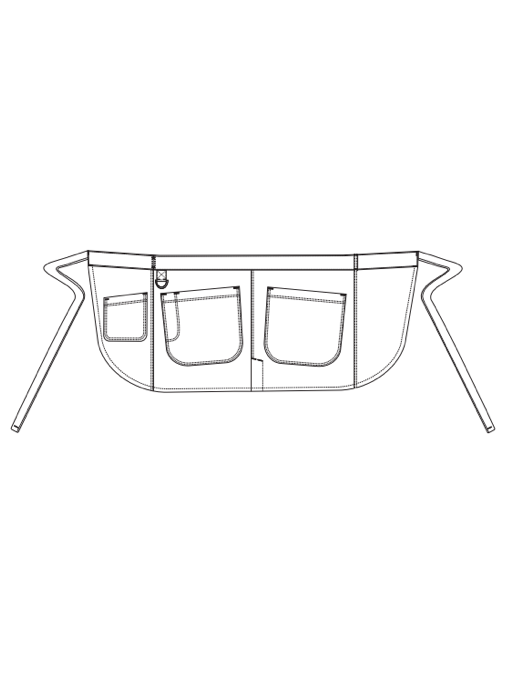 Chef Works Largo Charcoal Half Bistro Apron