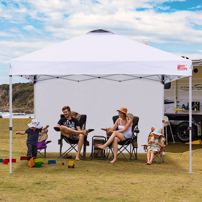 Leisure Sports Durable Ez Pop-Up Canopy Tent with One Sidewall - 8x8