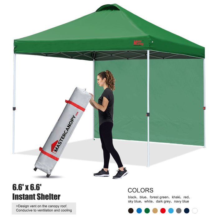 Leisure Sports Durable Ez Pop-Up Canopy Tent with One Sidewall - 8x8