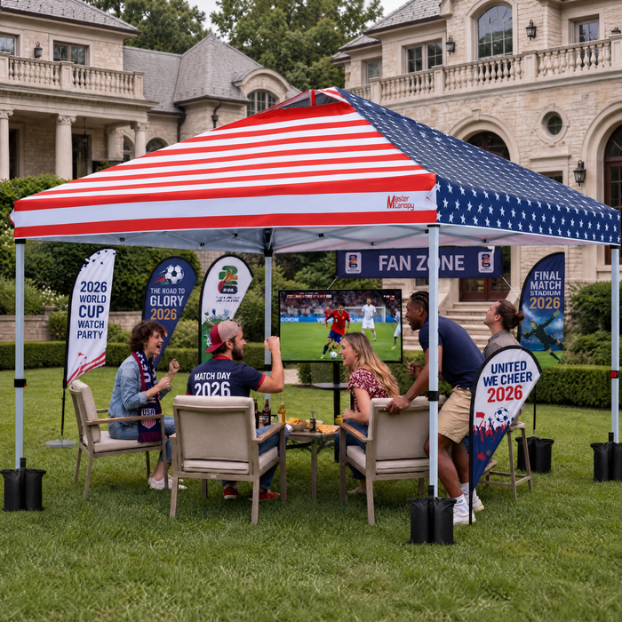 Leisure Sports Durable Ez Pop-Up Canopy Tent with Vented Top - 8x8, 10x10, 12x12