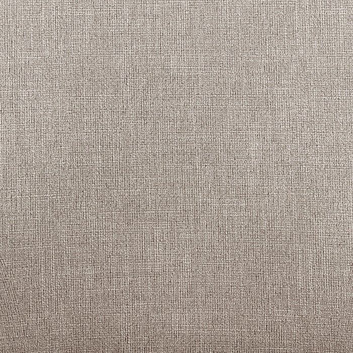 Close-up of the Lennon Linen Dining Chair Set of 2 in Beige, showcasing the tightly woven, neutral-colored linen fabric texture, highlighting its sophisticated and modern appeal for elegant dining spaces.