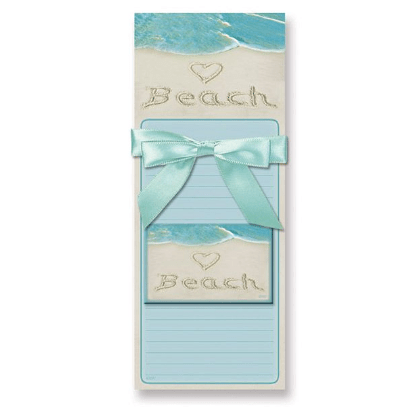 Magnetic Note Pads  - w/Magnet <3 Beach