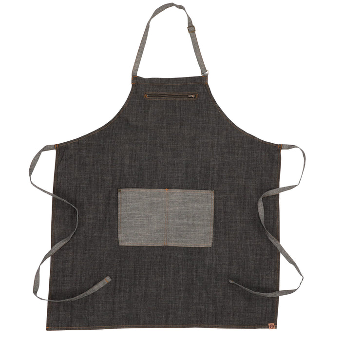 Chef Works Manhattan Black Denim Bib Apron