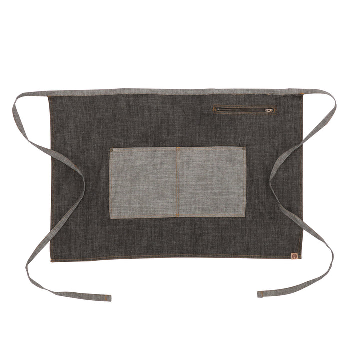 Chef Works Manhattan Black Denim Half Bistro Apron