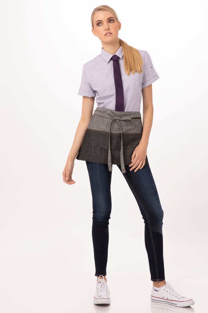 Chef Works Manhattan Black Denim Waist Apron