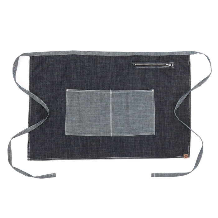 Chef Works Manhattan Indigo Blue Denim Half Bistro Apron