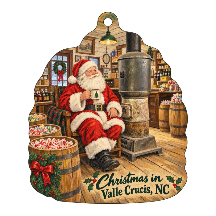 Mast General Store Christmas custom wood ornament OC75 on white