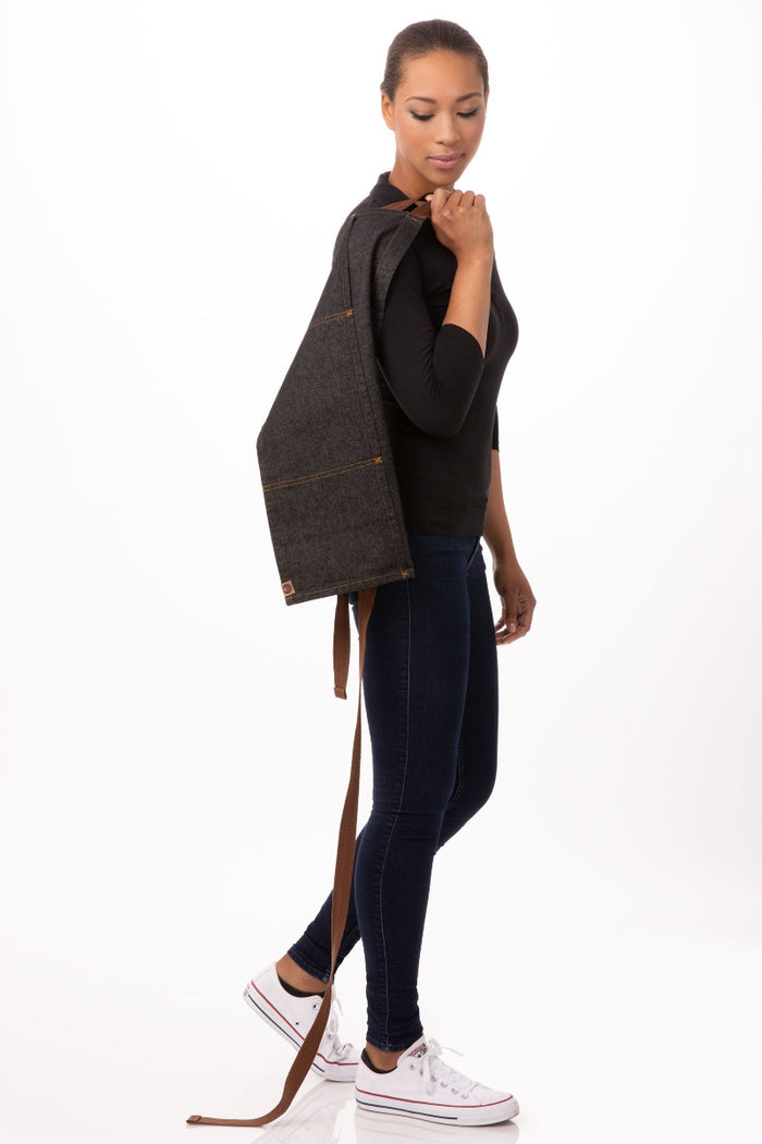 Chef Works Memphis Black Denim Waist Apron