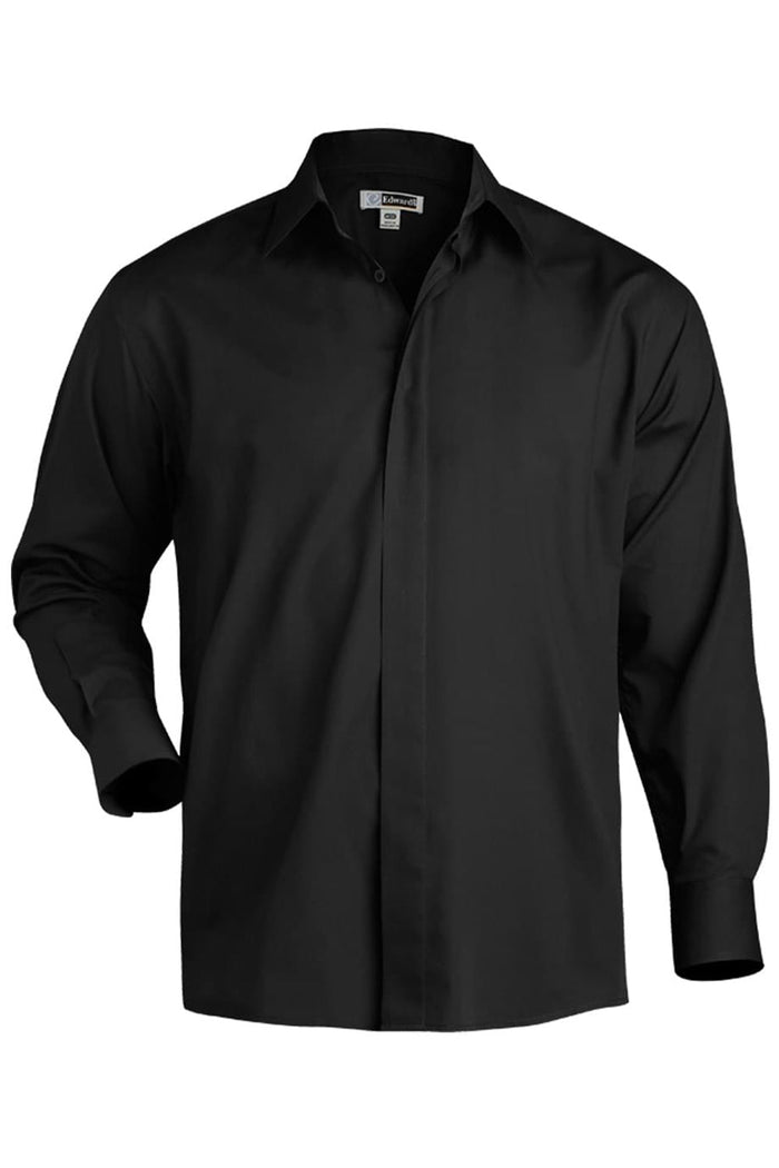 Edwards S / Regular Men's Black Café Broadcloth Shirt