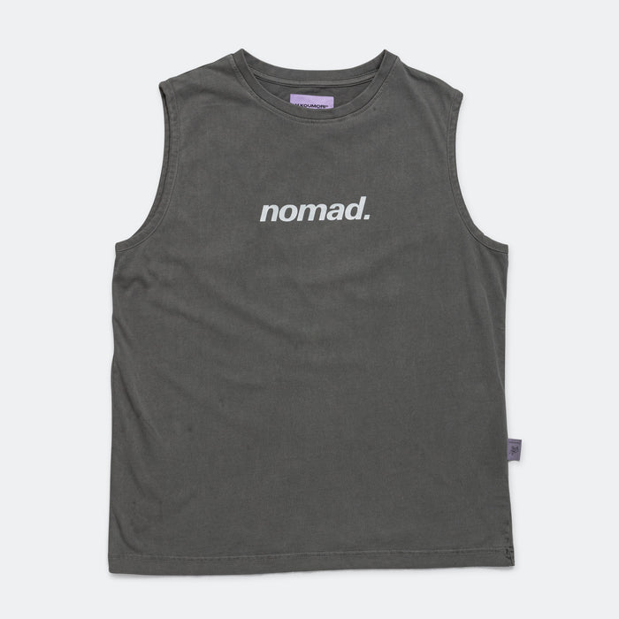 Mens Nomad Muscle Tee - Washed Black