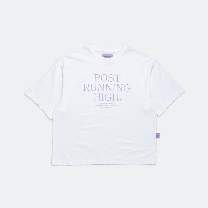 Mens Post Running High White SS - White