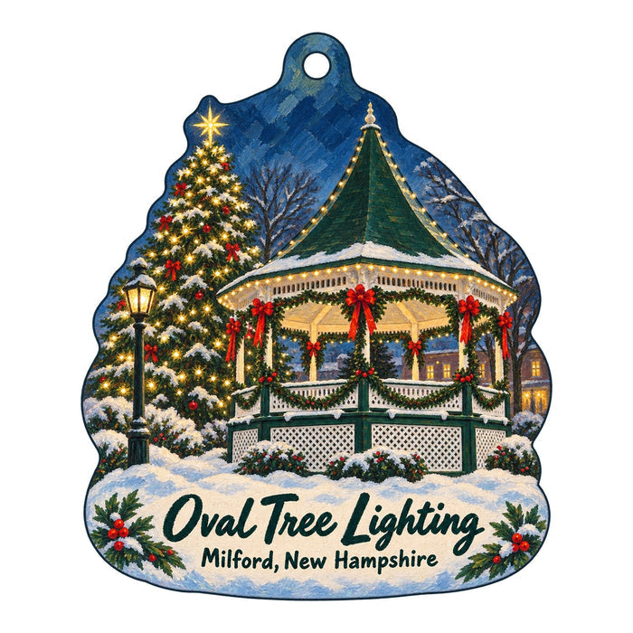 Mountain Girl Clothing Christmas custom wood ornament OC141 on white