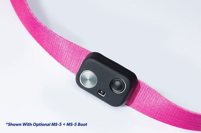 MS-5 UPGRADE KIT: 'SOLID PINK' DELUXE COLLAR + MS-5 Boot - Medium