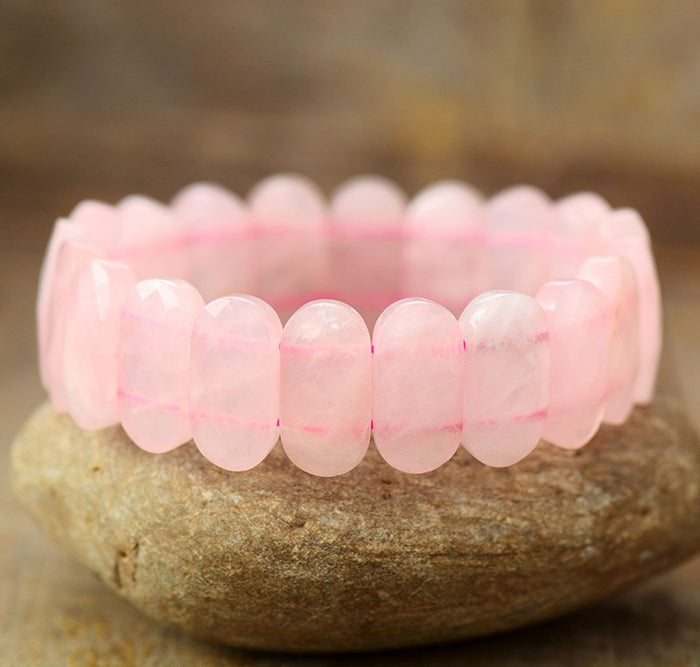 Natural Aventurine / Rose Quartz Bangle Bracelet