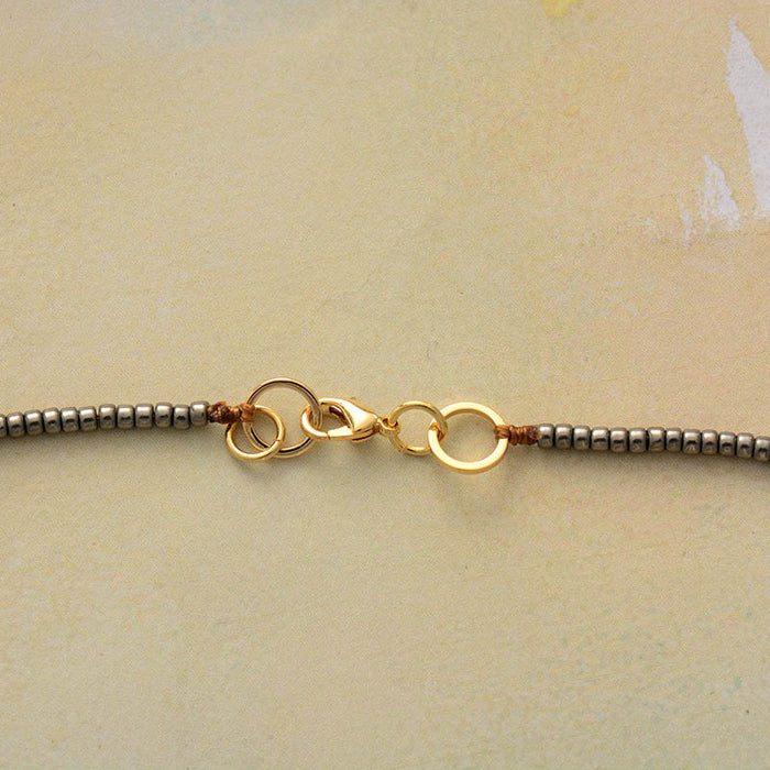 Natural Rose Quartz, Onyx and Hematite Necklace